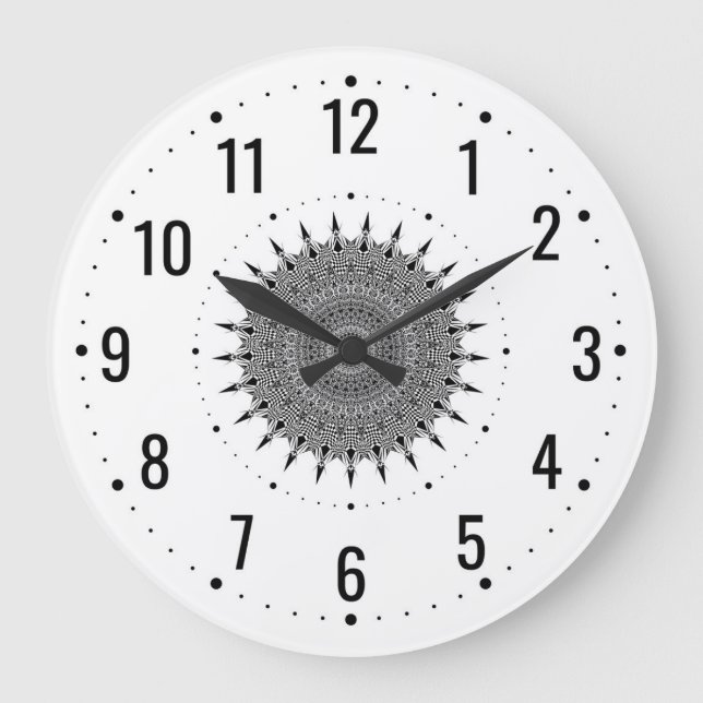 Traditional Home Decor - Minimalist White Large Clock (Front)