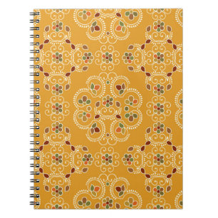 Traditional Indian damask, seamless pattern. Notebook