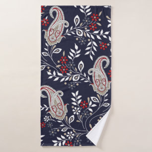 traditional Indian paisley pattern Bath Towel
