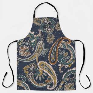 Traditional Indian Paisley pattern on backgroundpa Apron
