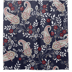 traditional Indian paisley pattern Shower Curtain
