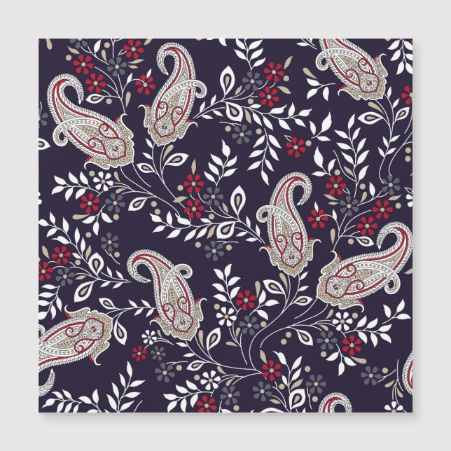 Traditional Indian paisley, seamless pattern. (Front)