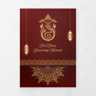Traditional Indian wedding  Card | 4-Page Folded C