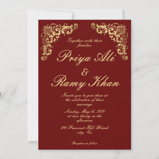 Traditional Indian Wedding Invitation