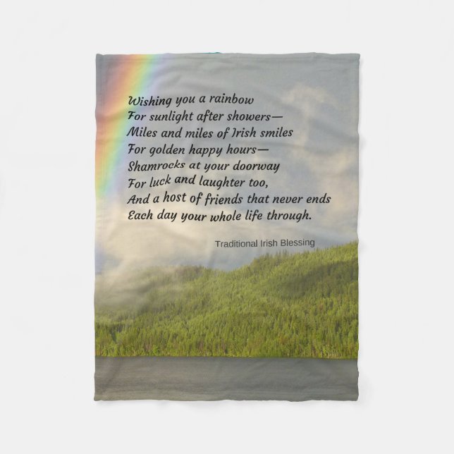 Traditional Irish Blessing Blanket (Front)