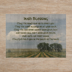 Traditional Irish Blessing Farmland Cutting Board