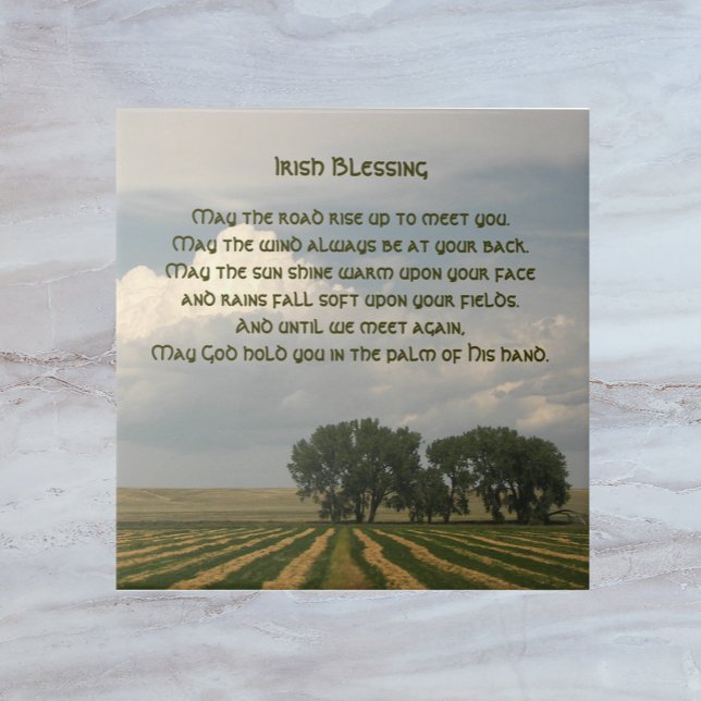 Traditional Irish Blessing Farmland Landscape Tile (In Situ)