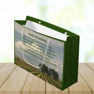 Traditional Irish Blessing Farmland Large Gift Bag