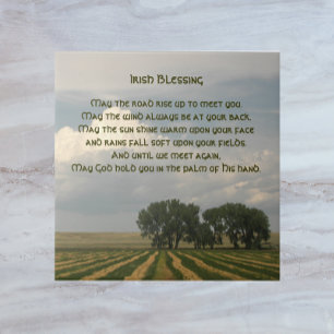 Traditional Irish Blessing Farmland Tile