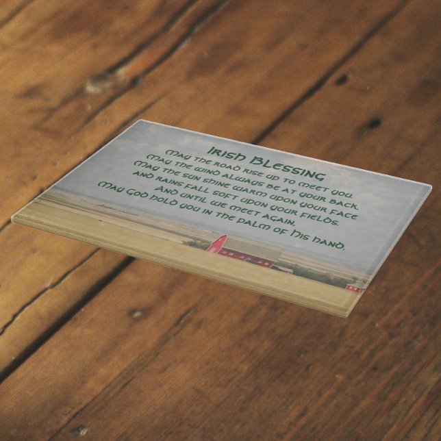 Traditional Irish Blessing Golden Wheat Fields Cutting Board (Creator Uploaded)