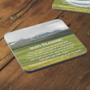 Traditional Irish Blessing Green Valley Coaster