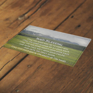 Traditional Irish Blessing Green Valley Cutting Board