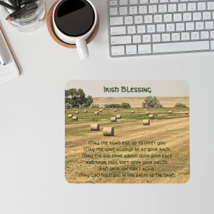 Traditional Irish Blessing Hay Bales Mouse Pad