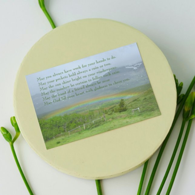Traditional Irish Blessing Valley Rainbow Card (Creator Uploaded)