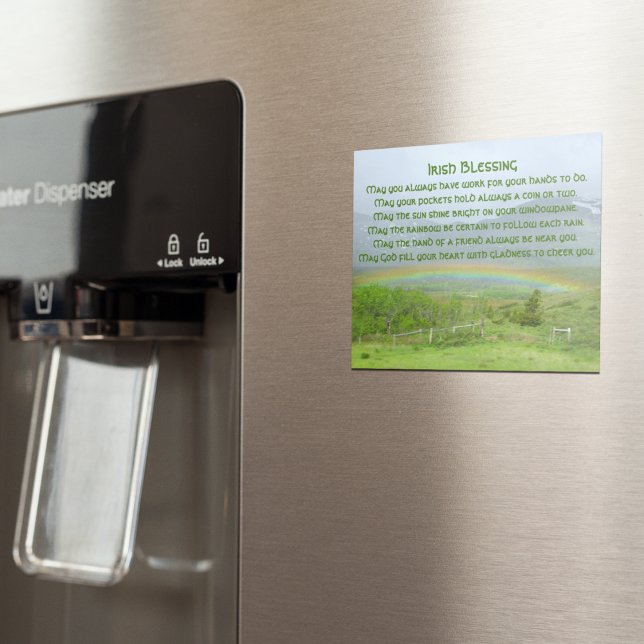 Traditional Irish Blessing Valley Rainbow Magnet (In Situ)