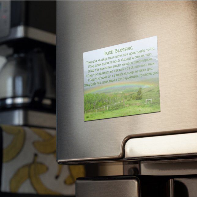 Traditional Irish Blessing Valley Rainbow Magnet (In Situ)
