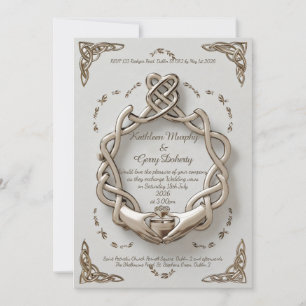 Traditional Irish Claddagh Ring Motifs & Patterns Invitation