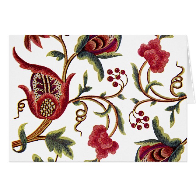 Traditional Jacobean Embroidery Pattern (Front Horizontal)