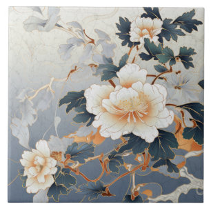 Traditional Japan Kutani Ornamental Art 11 Ceramic Tile