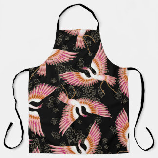 Traditional Japanese Kimono Motifs Pattern Apron