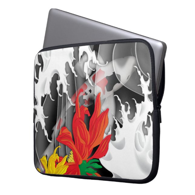 Traditional Japanese Koi under water Laptop Sleeve (Front Left)