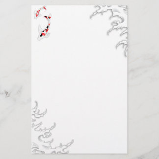 Traditional Japanese Koi under water Stationery
