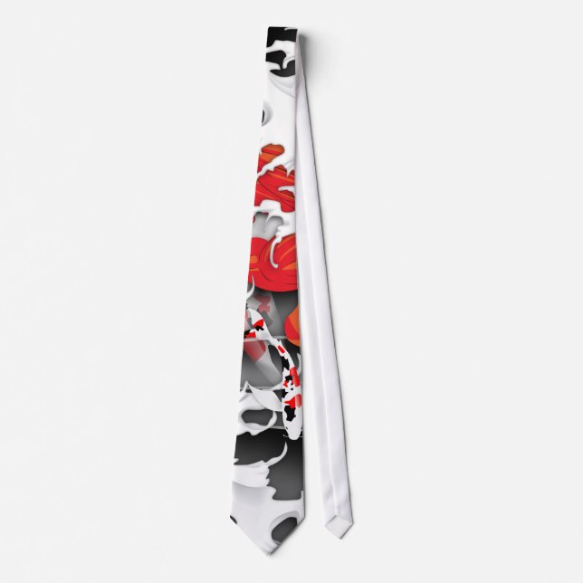 Traditional Japanese Koi under water Tie (Front)