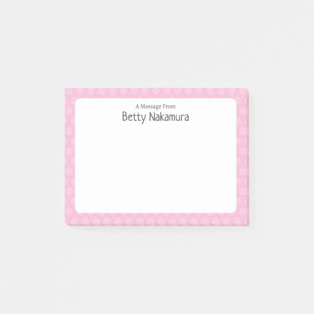 Traditional Japanese Lattice Pattern Post-it Notes (Front)