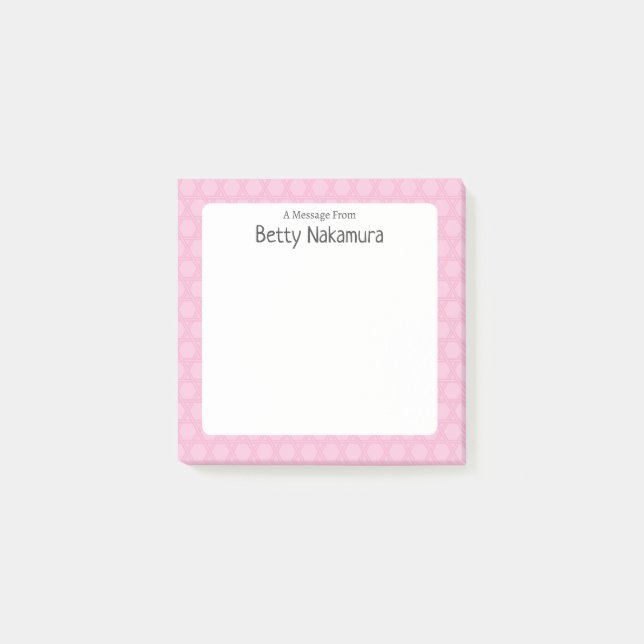 Traditional Japanese Lattice Pattern Post-it Notes (Front)