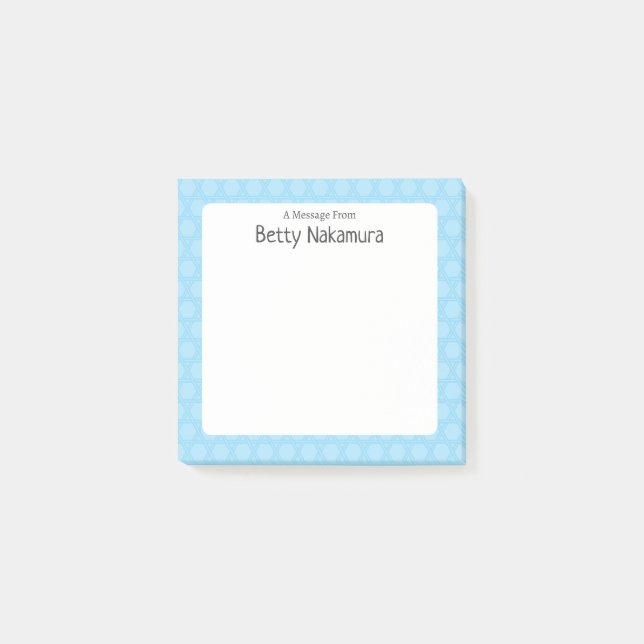 Traditional Japanese Lattice Pattern Post-it Notes (Front)