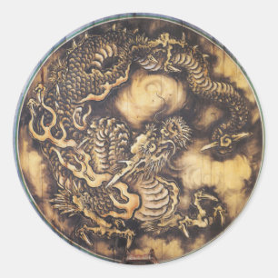 Traditional Japanese Oriental Dragon - 日本 -  Classic Round Sticker