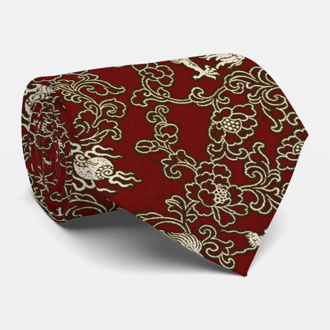 Traditional Japanese pattern mens tie (Rolled)