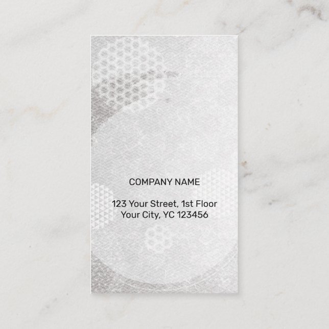 Traditional Japanese pattern Modern art silver Business Card (Back)
