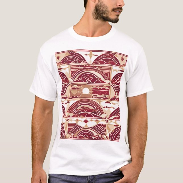 Traditional Japanese Pattern Textile Design 0004 T-Shirt (Front)