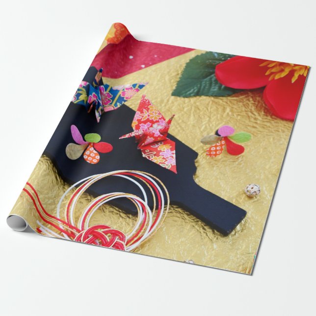 traditional Japanese pattern Wrapping Paper (Unrolled)