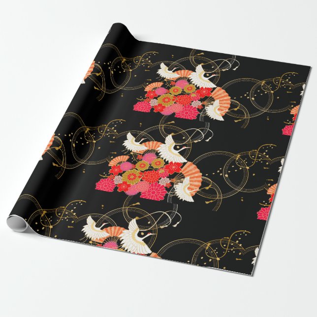 traditional Japanese pattern Wrapping Paper (Unrolled)