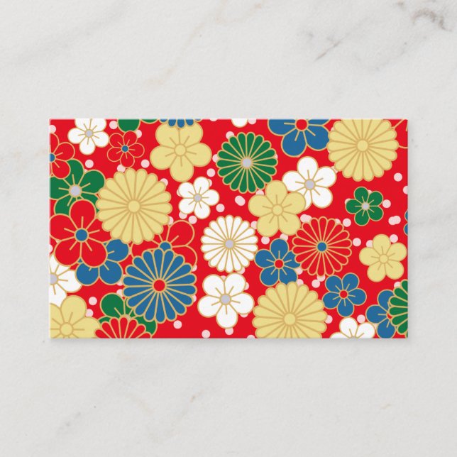 Traditional Japanese Patterns Business Card (Front)