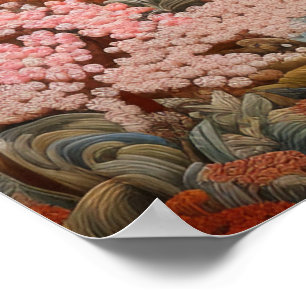 Traditional Japanese Tapestry Art Elegant Design Poster