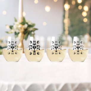 Traditional Jewish Gifts for Shabbat Stemless Wine Glass