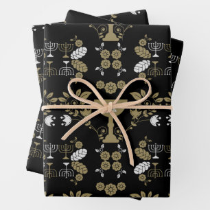 Traditional Jewish Gifts for Shabbat Wrapping Paper Sheet