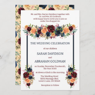 Traditional Jewish Wedding Invitations - Gold
