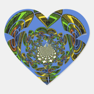 Traditional Just Blue Heart Sticker