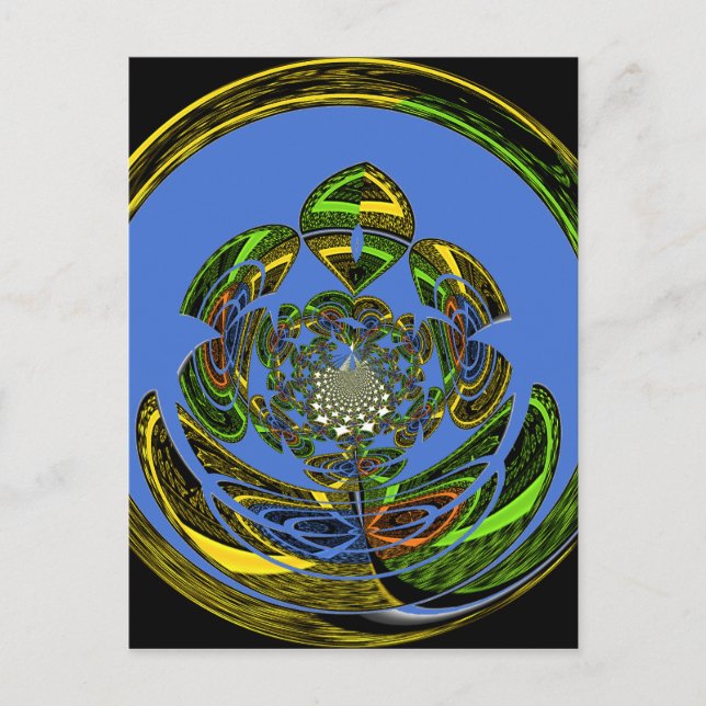 Traditional Just Blue Postcard (Front)