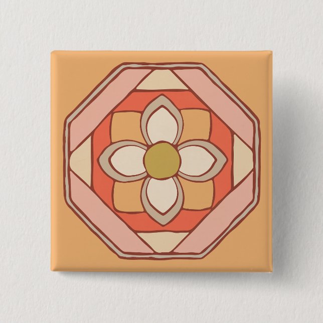 Traditional Korean Pattern Arts Button (Front)