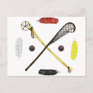 Traditional Lacrosse sticks Postcard