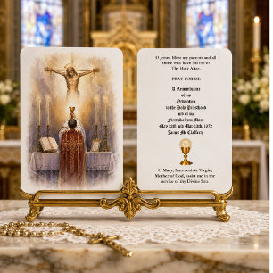 Traditional Latin Mass Priest Ordination Holy Card