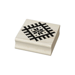 Traditional Latvian Baltic Nordic Star Sign Rubber Stamp