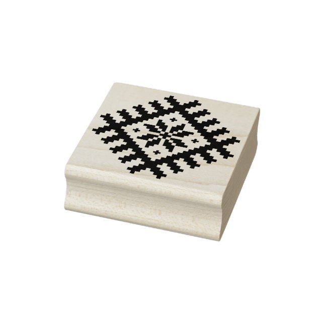 Traditional Latvian Baltic Nordic Star Sign Rubber Stamp (Stamp)