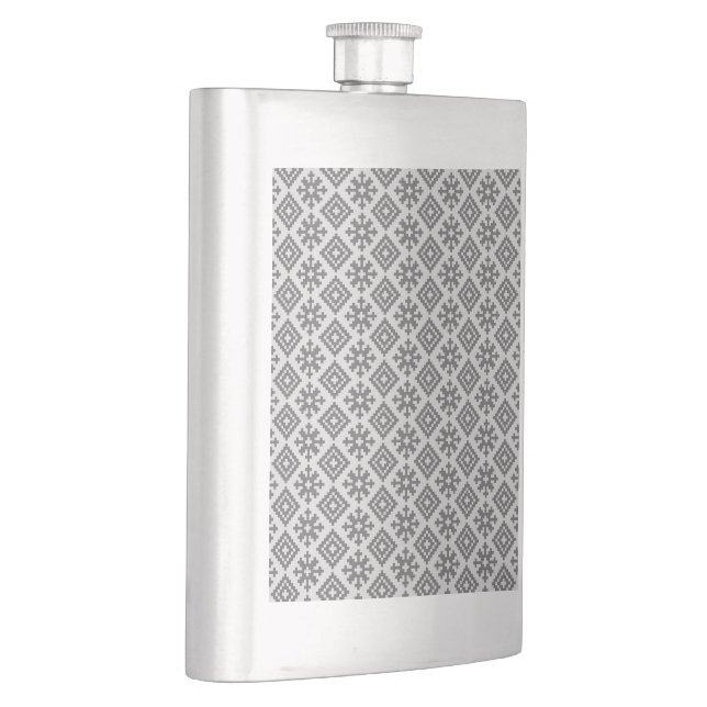 Traditional Latvian Design pattern Hip Flask (Right)