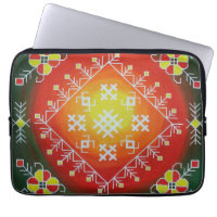 Traditional Latvian folk art with symbols painting